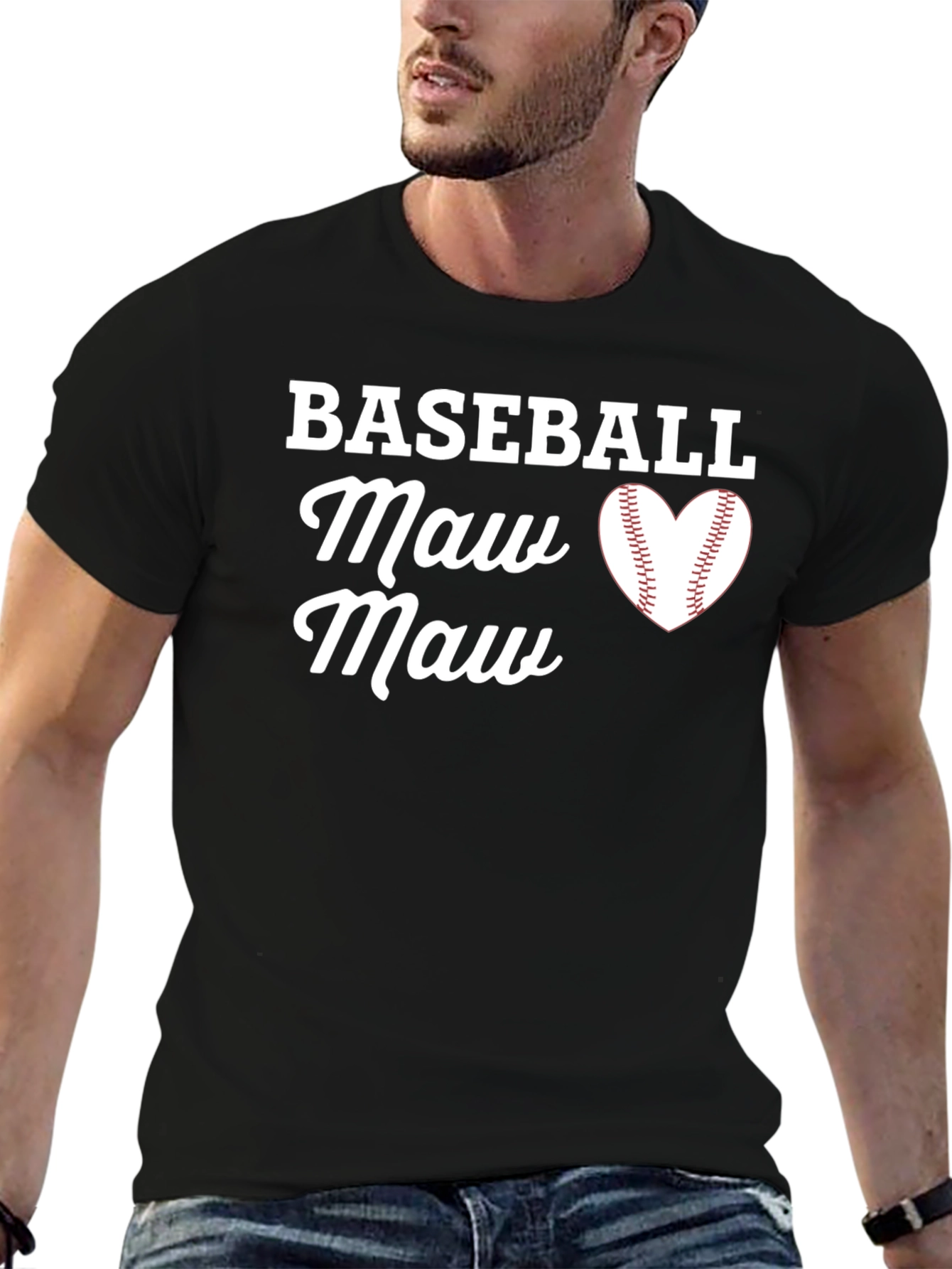 Camiseta Negra Baseball Maw Maw