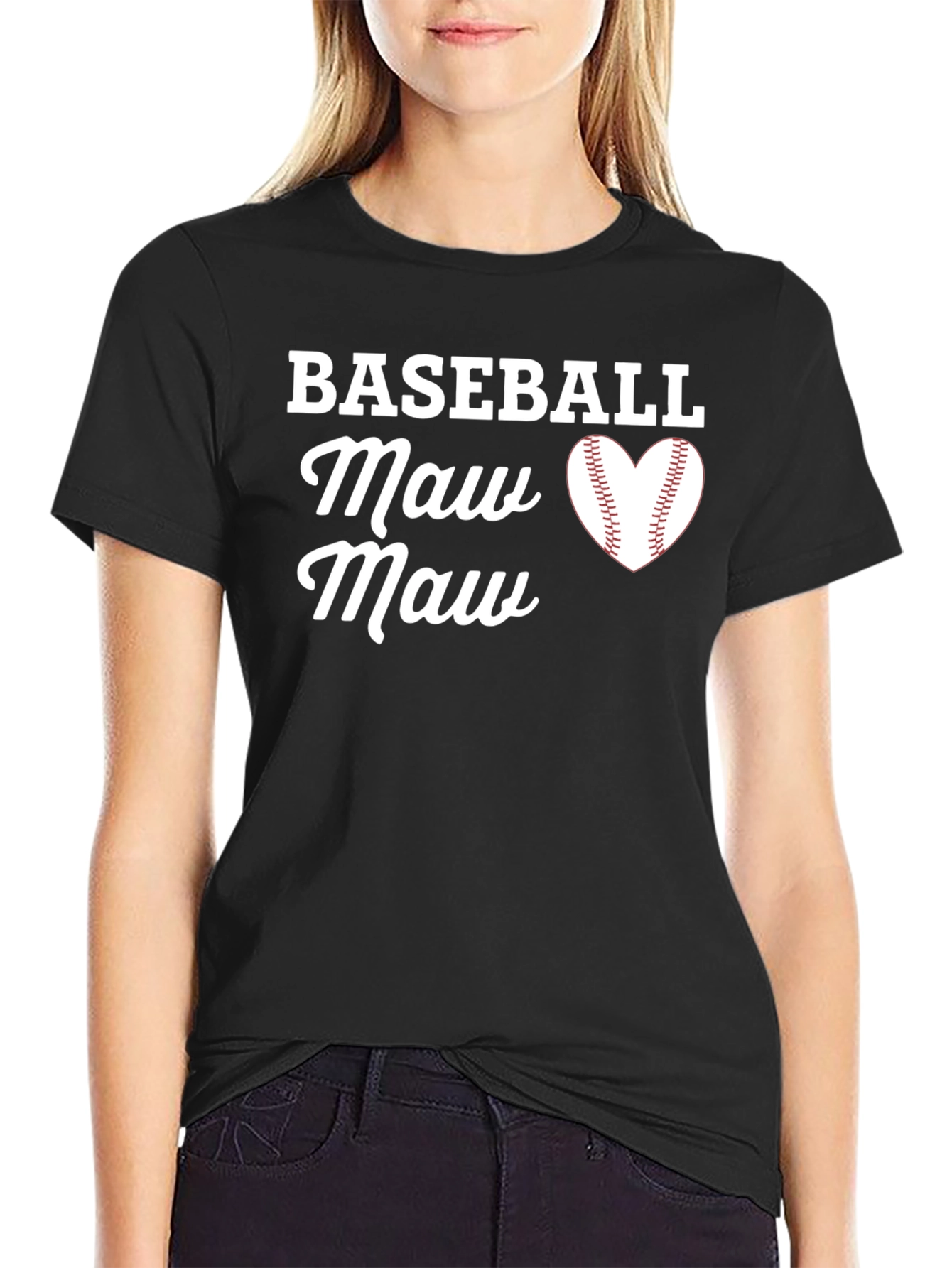 Camiseta Negra Baseball Maw Maw