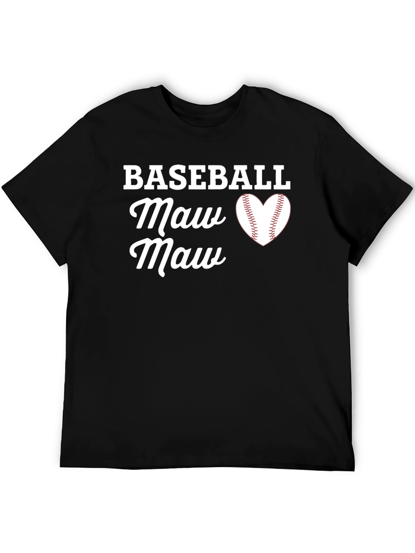 Camiseta Negra Baseball Maw Maw