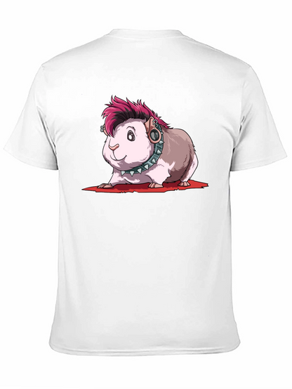 Camiseta Negra con Diseño de Cobaya Punk