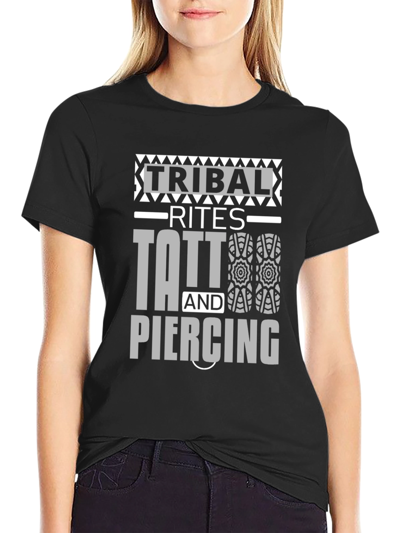 Camiseta Negra Unisex Tribal Rites Tattoo & Piercing