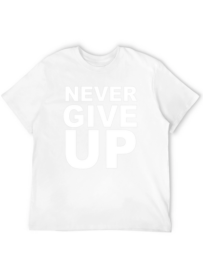 Camiseta Negra Motivacional - Never Give Up
