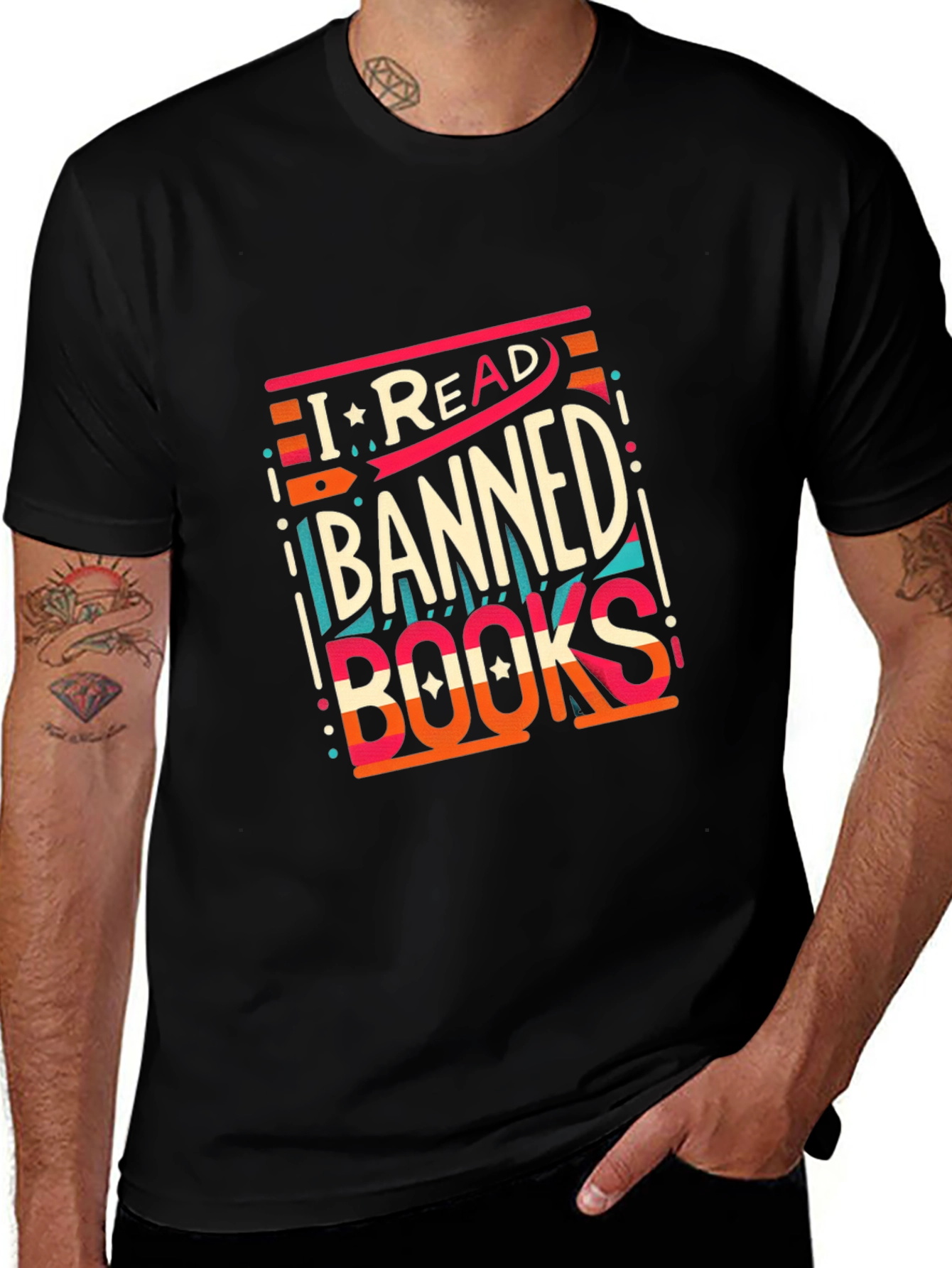 Camiseta Negra: ¡Yo Leo Libros Prohibidos!