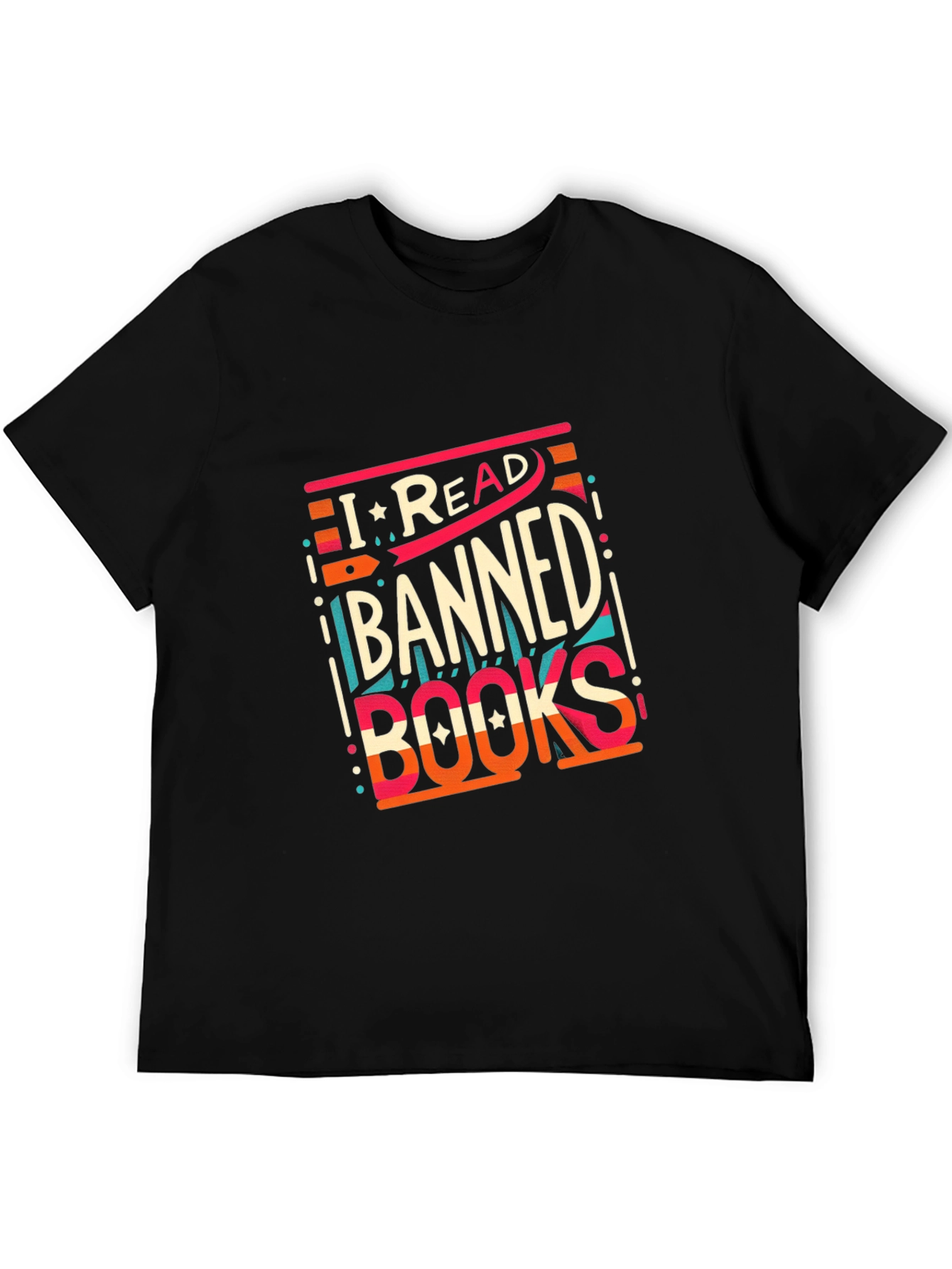 Camiseta Negra: ¡Yo Leo Libros Prohibidos!