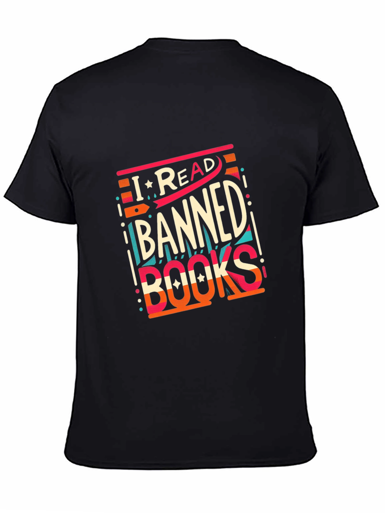 Camiseta Negra: ¡Yo Leo Libros Prohibidos!