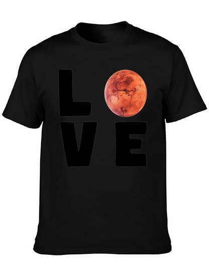 Camiseta Hombre Love Mars Diseño Espacial