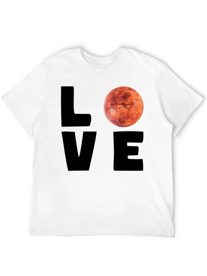 Camiseta Hombre Love Mars Diseño Espacial