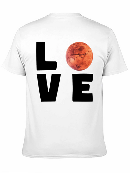 Camiseta Hombre Love Mars Diseño Espacial