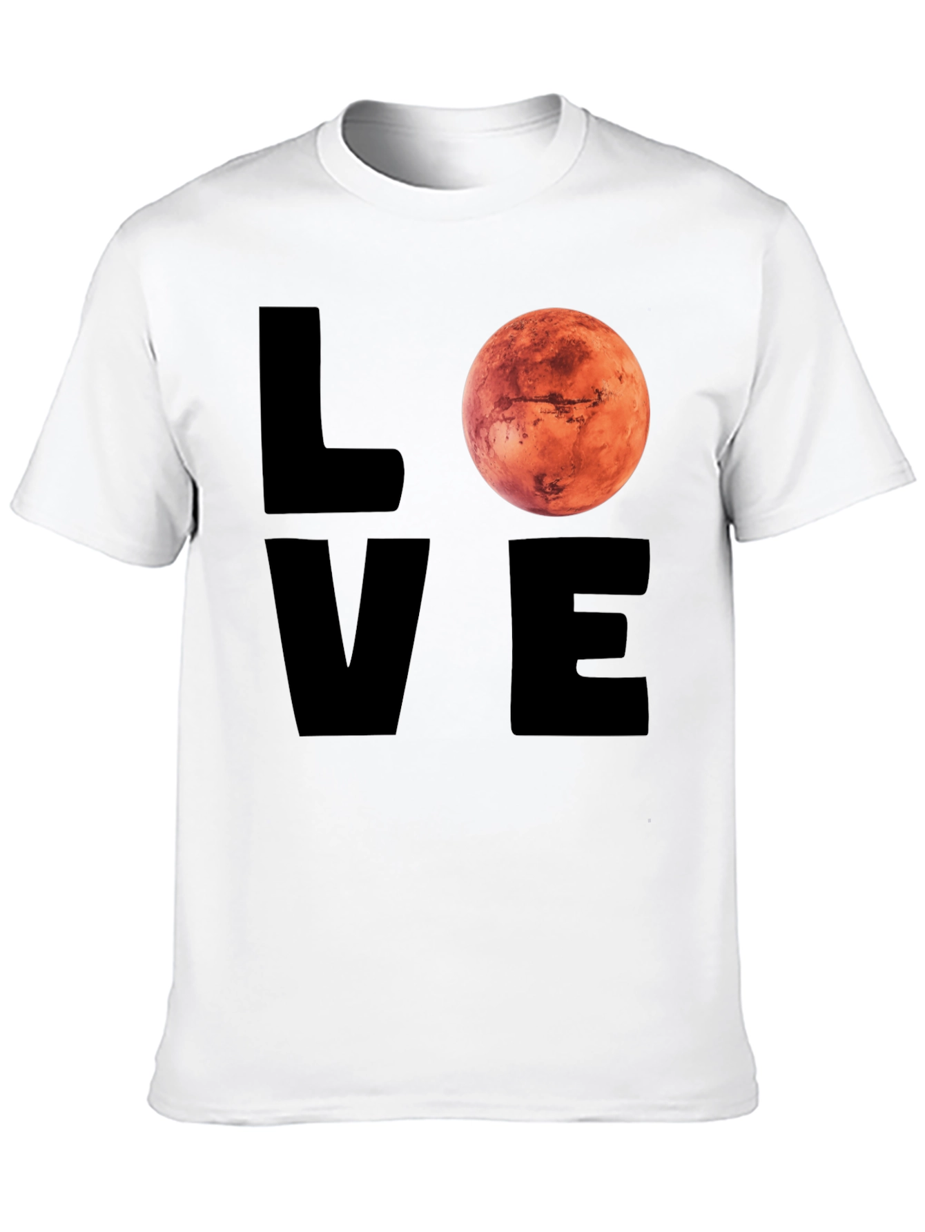 Camiseta Hombre Love Mars Diseño Espacial