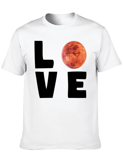 Camiseta Hombre Love Mars Diseño Espacial