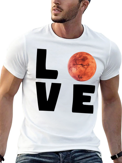 Camiseta Hombre Love Mars Diseño Espacial