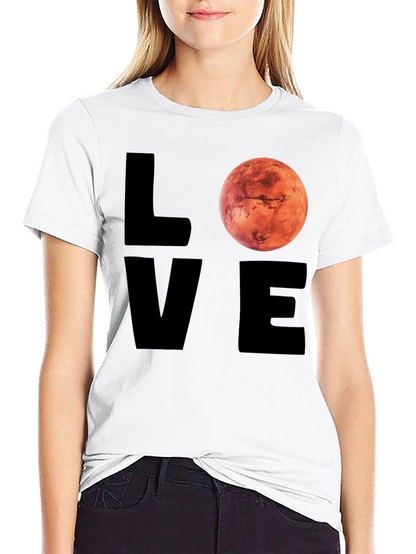 Camiseta Hombre Love Mars Diseño Espacial