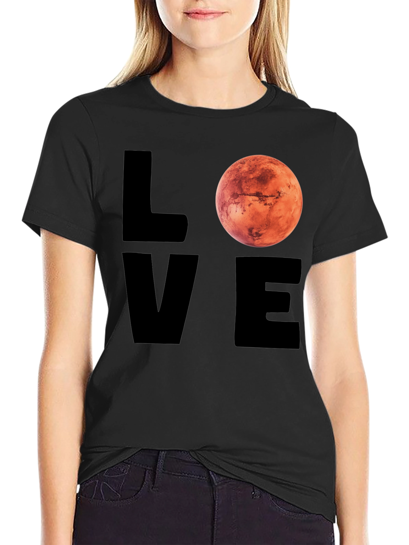 Camiseta Hombre Love Mars Diseño Espacial