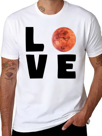 Camiseta Hombre Love Mars Diseño Espacial