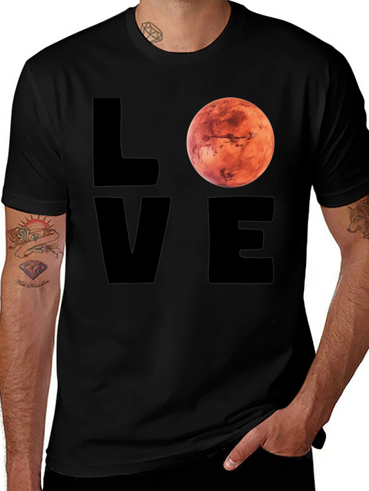 Camiseta Hombre Love Mars Diseño Espacial