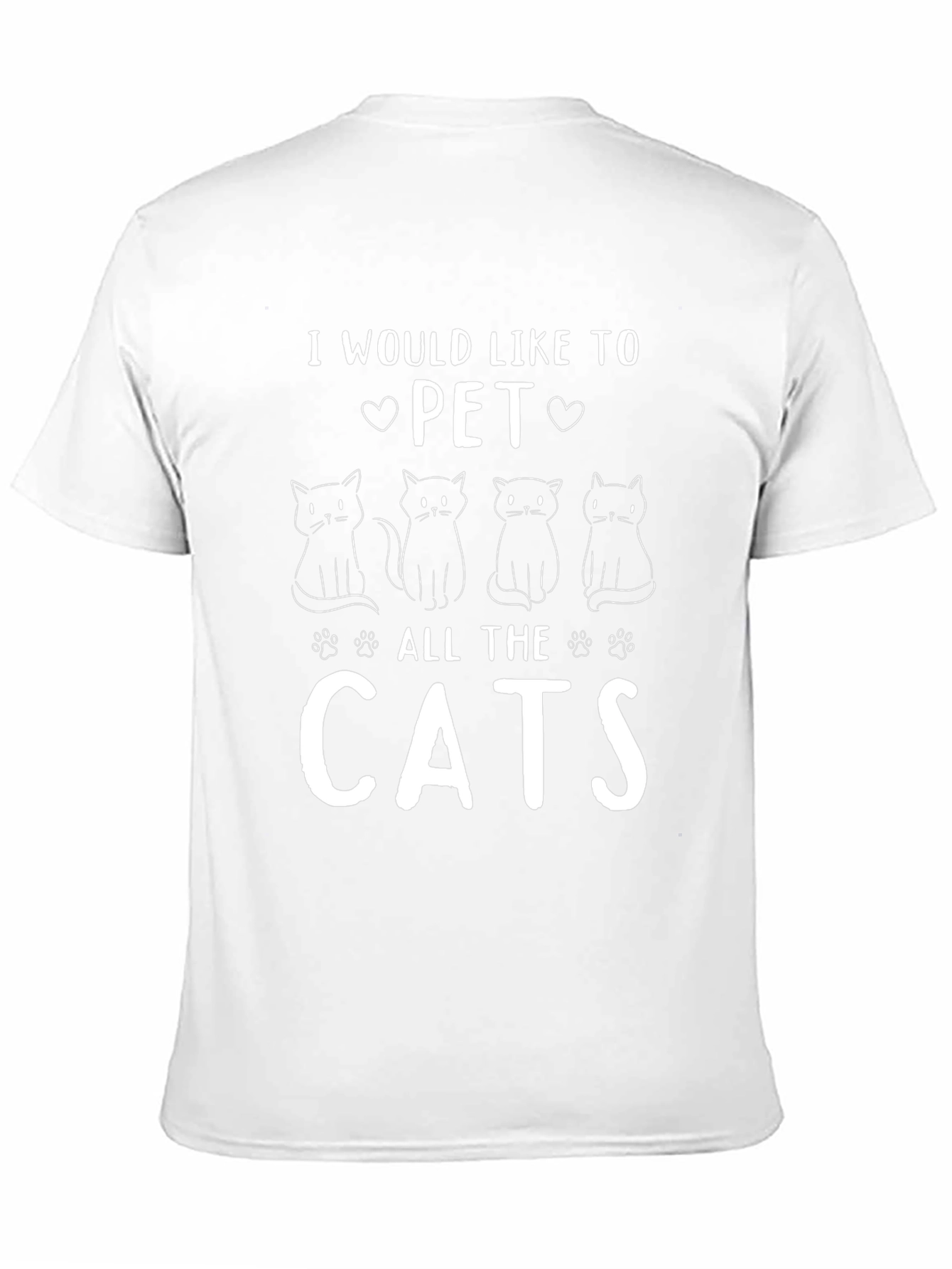 Camiseta Negra: Quiero Acariciar a Todos los Gatos