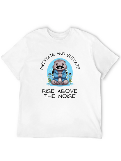 Camiseta Negra Meditación Oso Elevación Espiritual