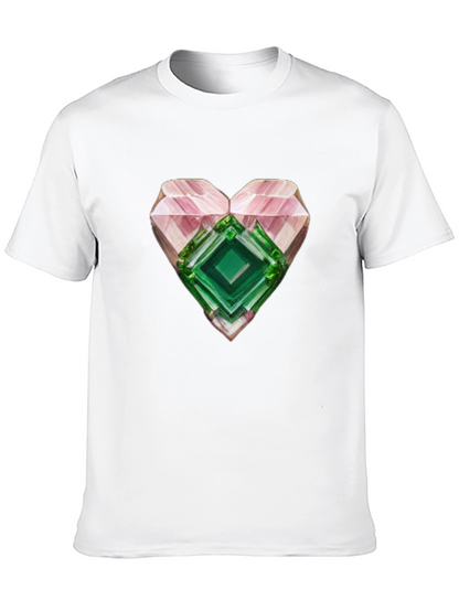 Camiseta Negra con Corazón de Cristal