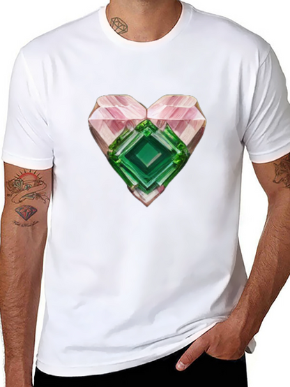 Camiseta Negra con Corazón de Cristal