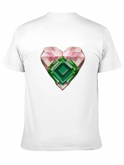 Camiseta Negra con Corazón de Cristal