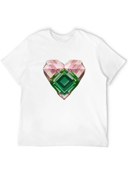 Camiseta Negra con Corazón de Cristal