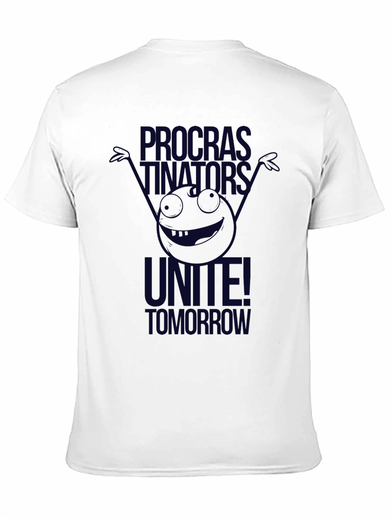 Camiseta Negra: Procrastinadores ¡Únanse Mañana!