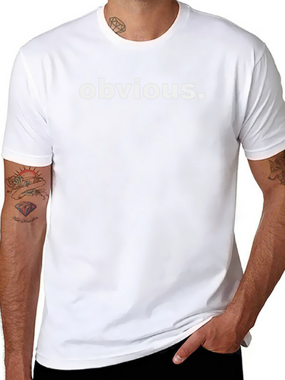Camiseta Negra Hombre - Diseño Obvio