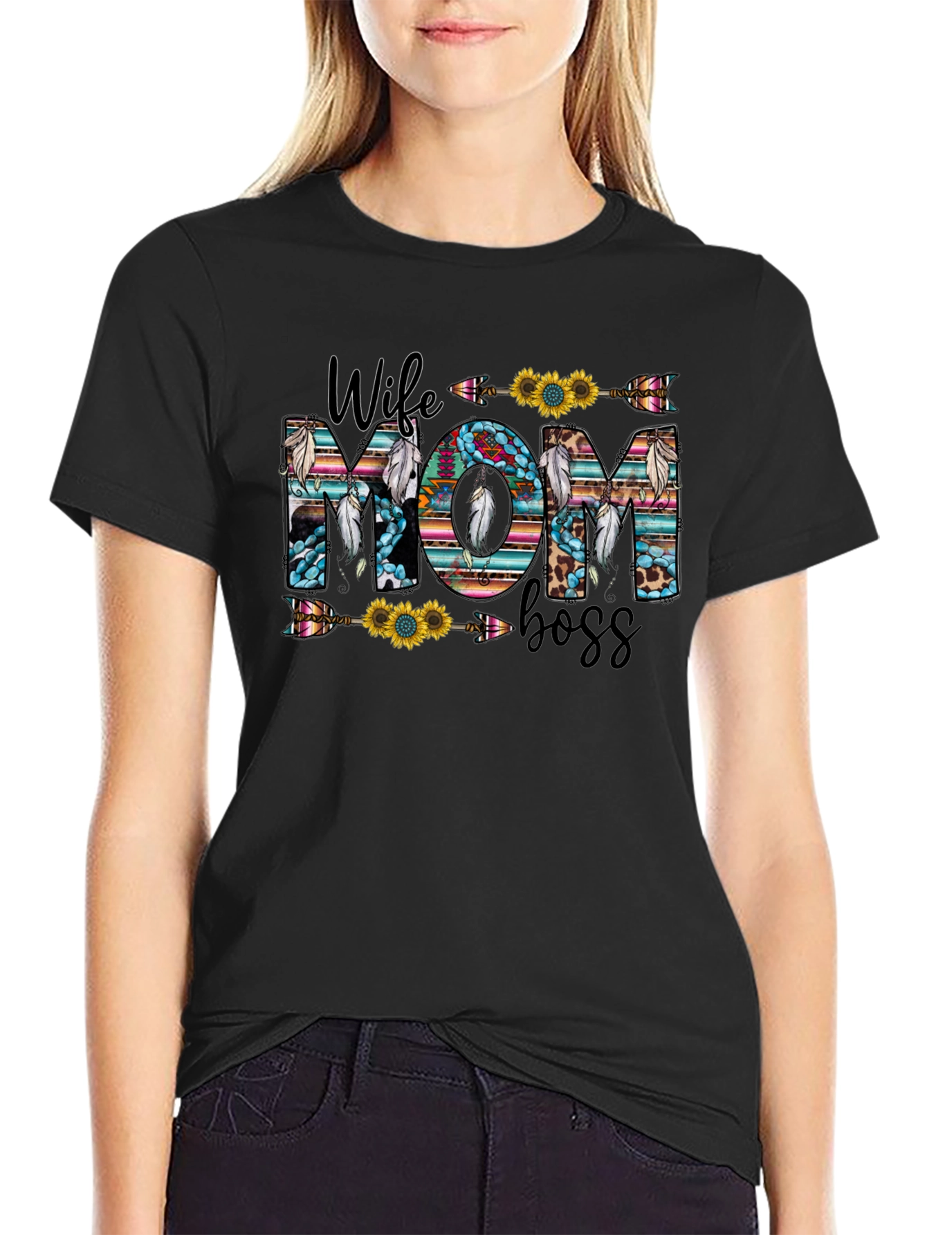 Camiseta Mujer Maravilla: Esposa Mamá y Jefa