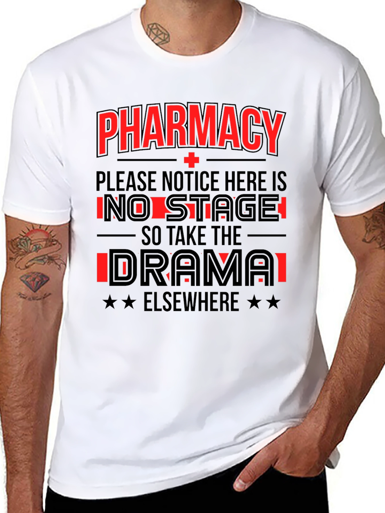 Camiseta Negra Pharmacy - No Drama