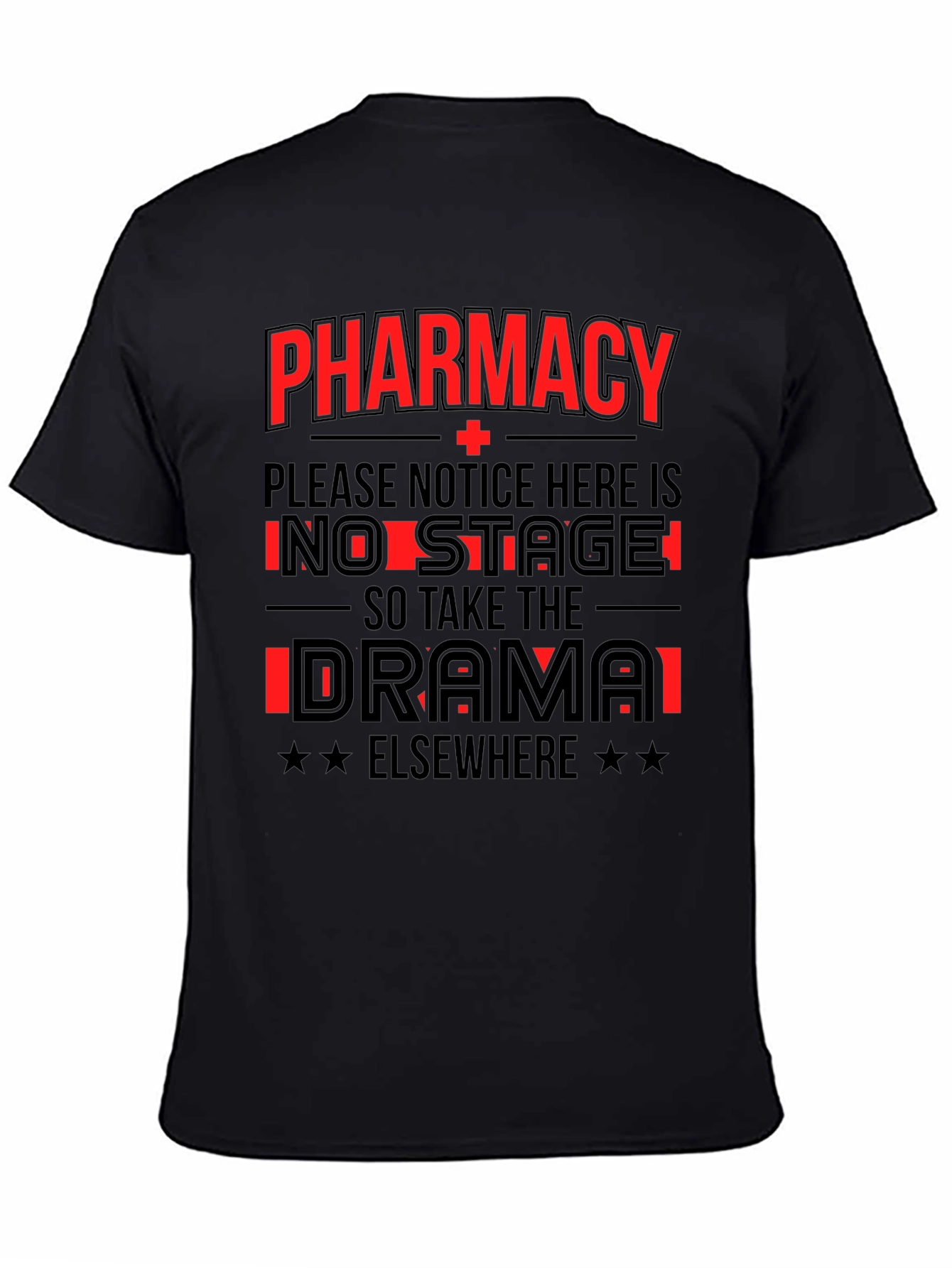 Camiseta Negra Pharmacy - No Drama
