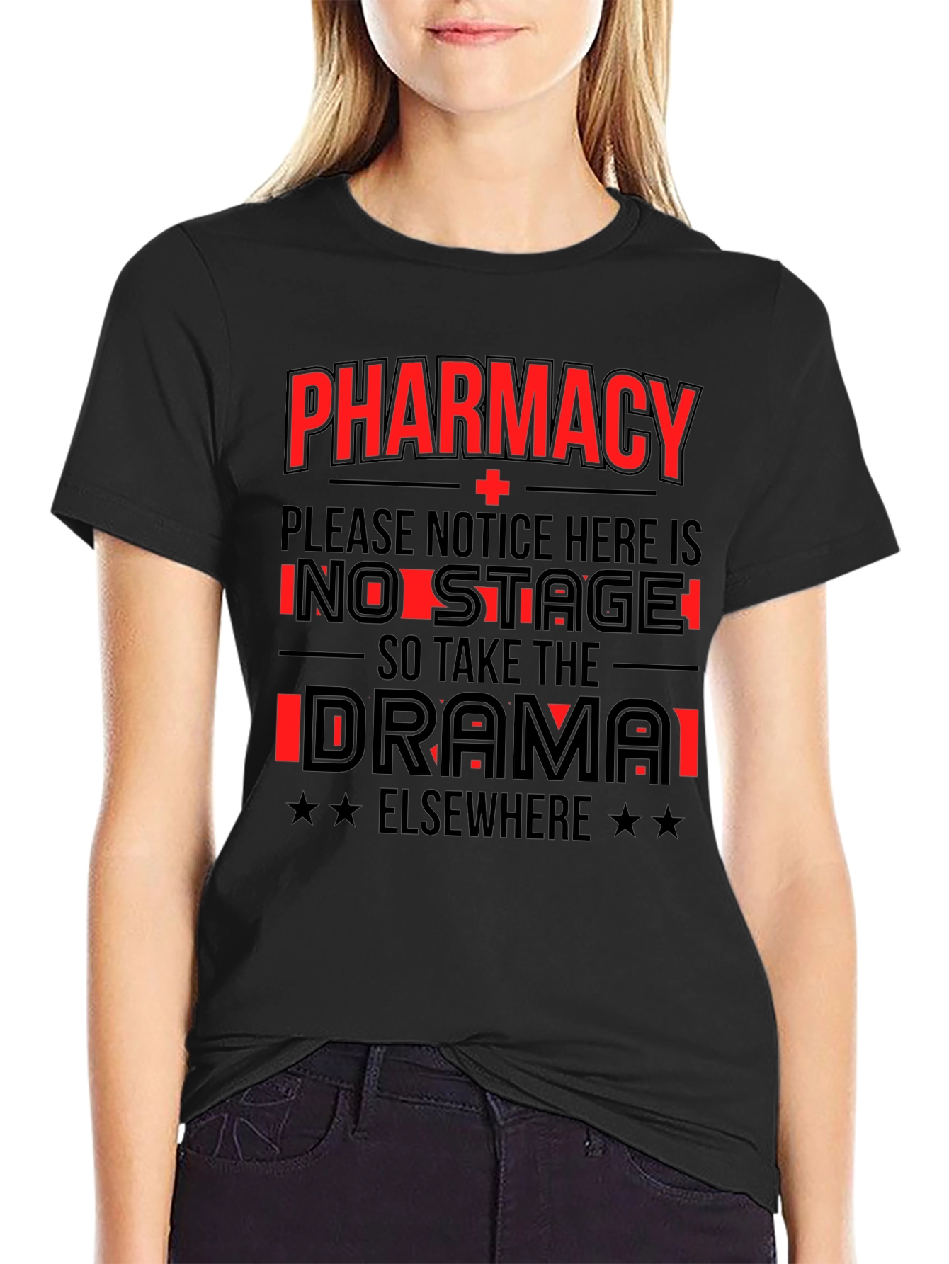Camiseta Negra Pharmacy - No Drama