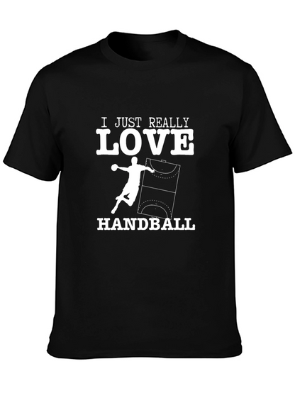 Camiseta Negra con Diseño de Balonmano