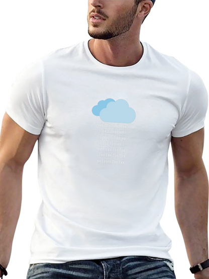 Camiseta Negra Nube de Código Binario