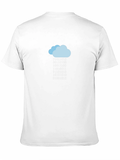 Camiseta Negra Nube de Código Binario