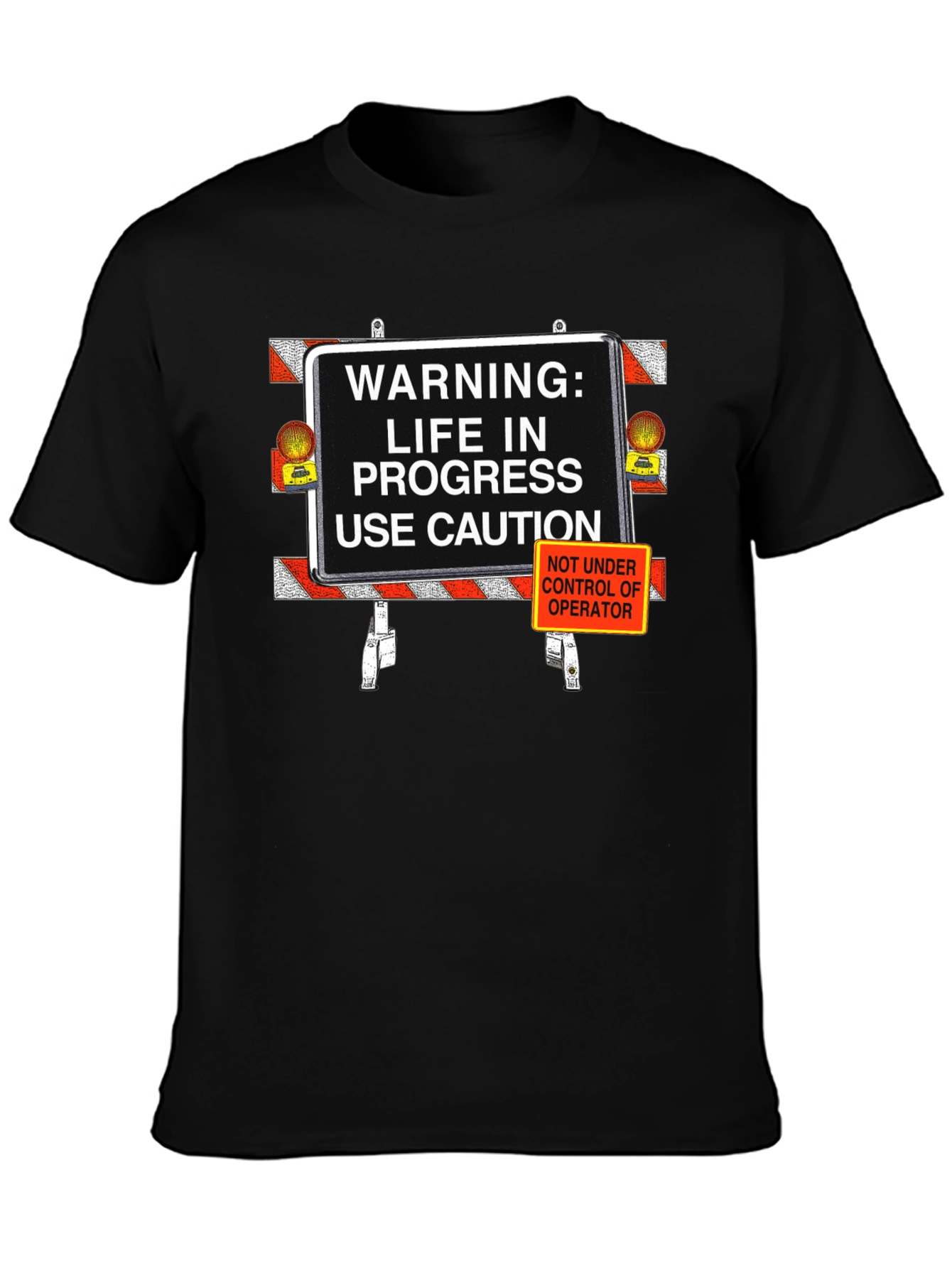 Camiseta Negra: ¡Precaución Vida en Progreso!