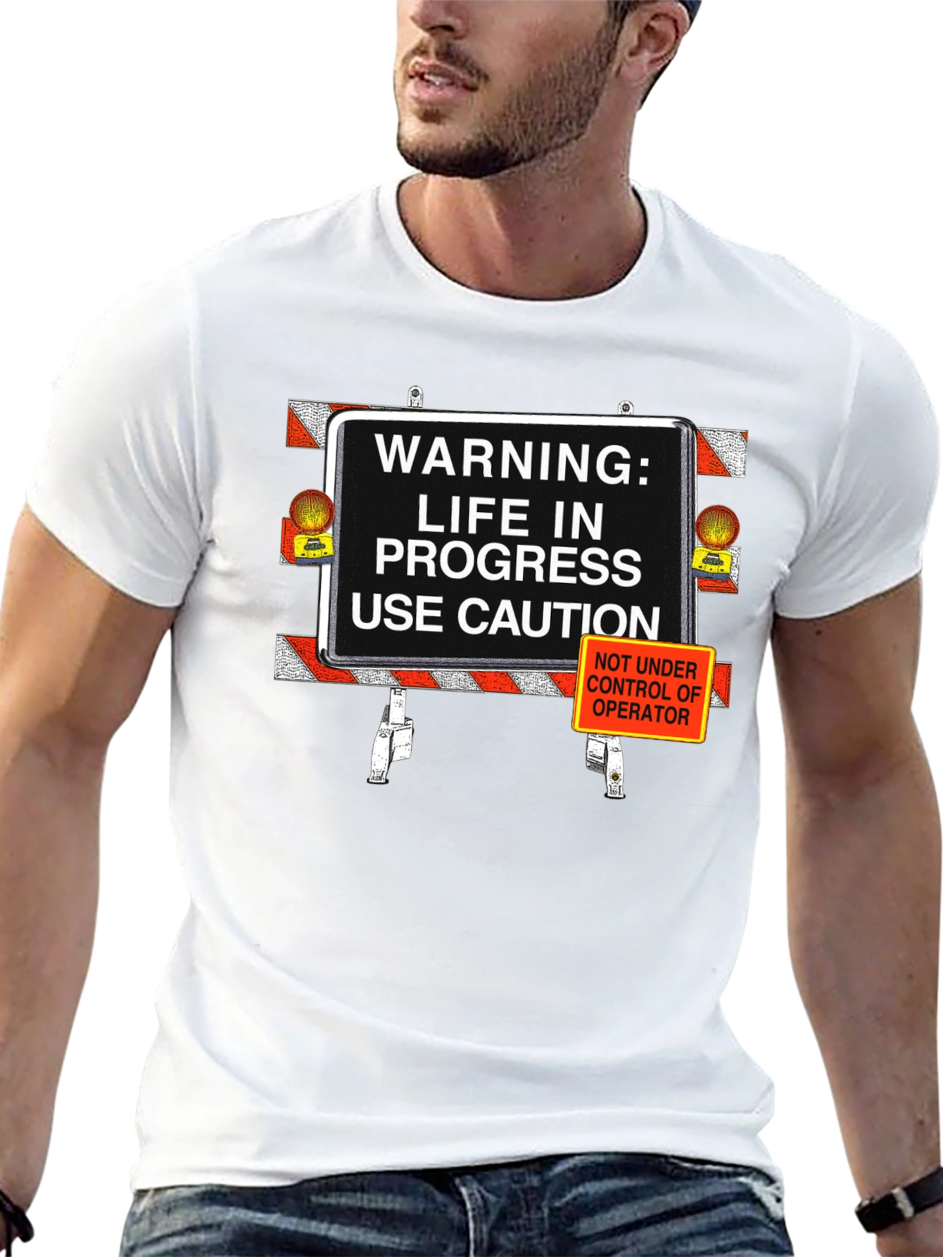 Camiseta Negra: ¡Precaución Vida en Progreso!