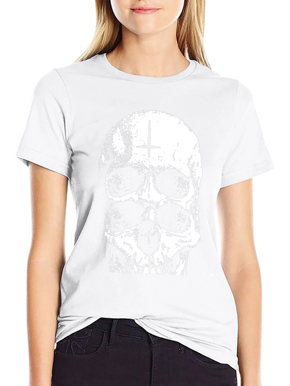 Camiseta Negra con Calavera Invertida
