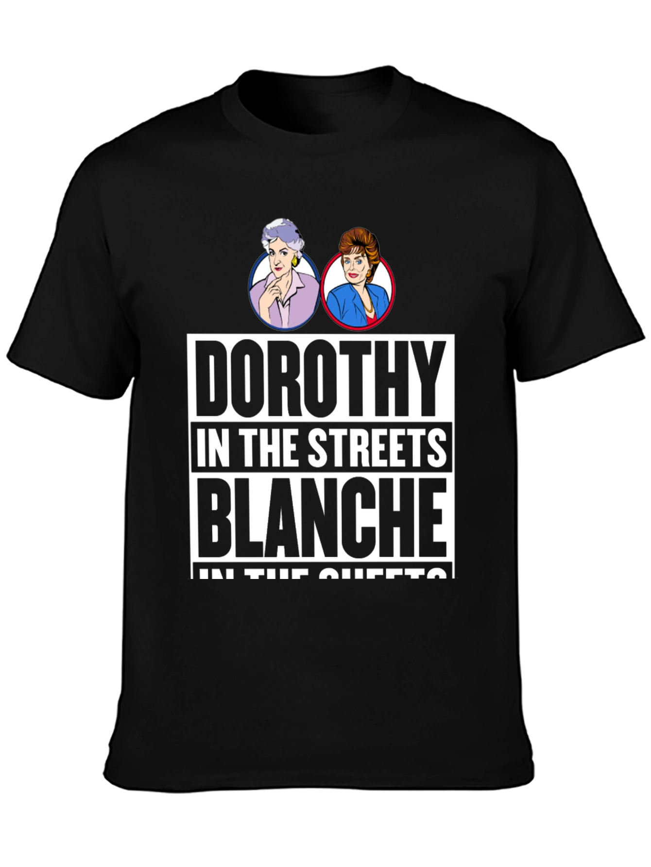 Camiseta Negra Golden Girls: Dorothy & Blanche