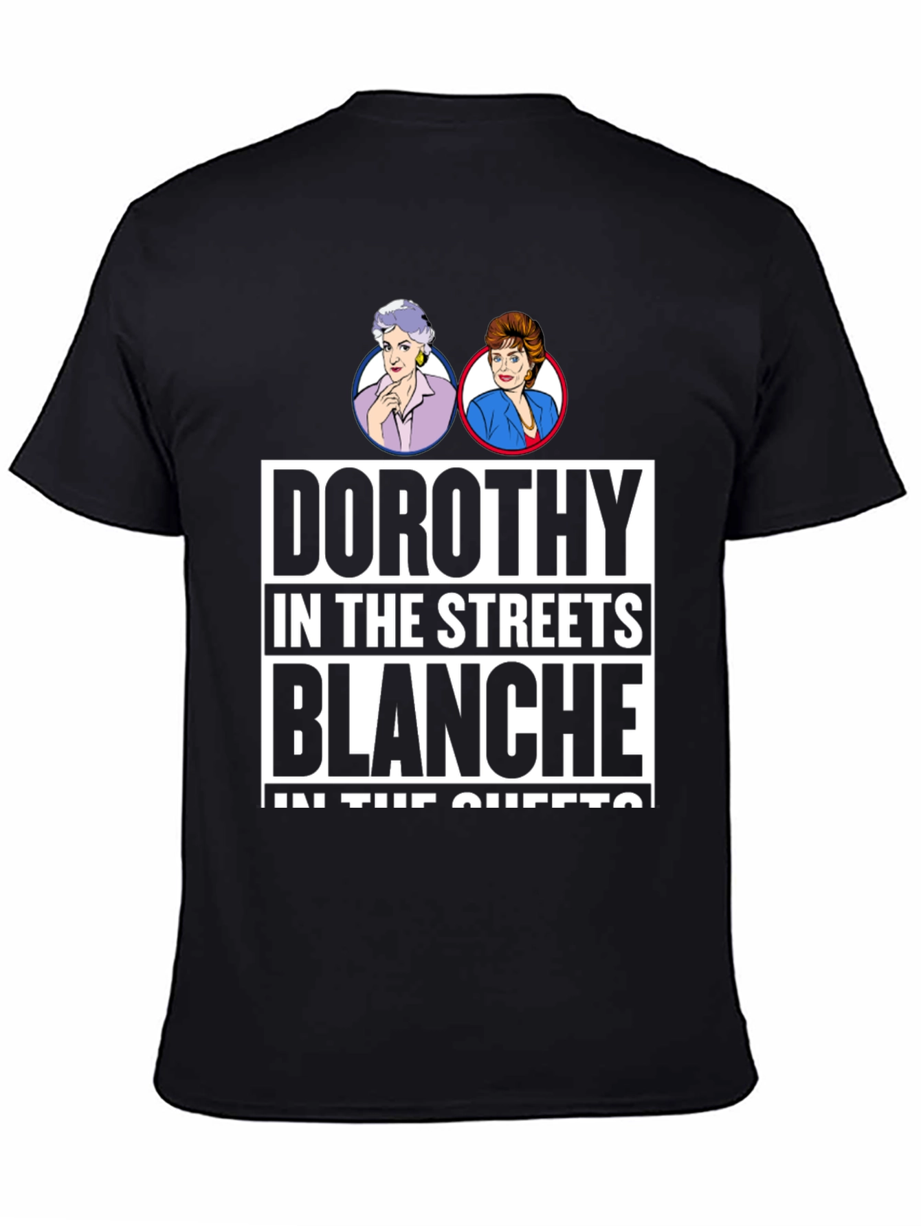 Camiseta Negra Golden Girls: Dorothy & Blanche