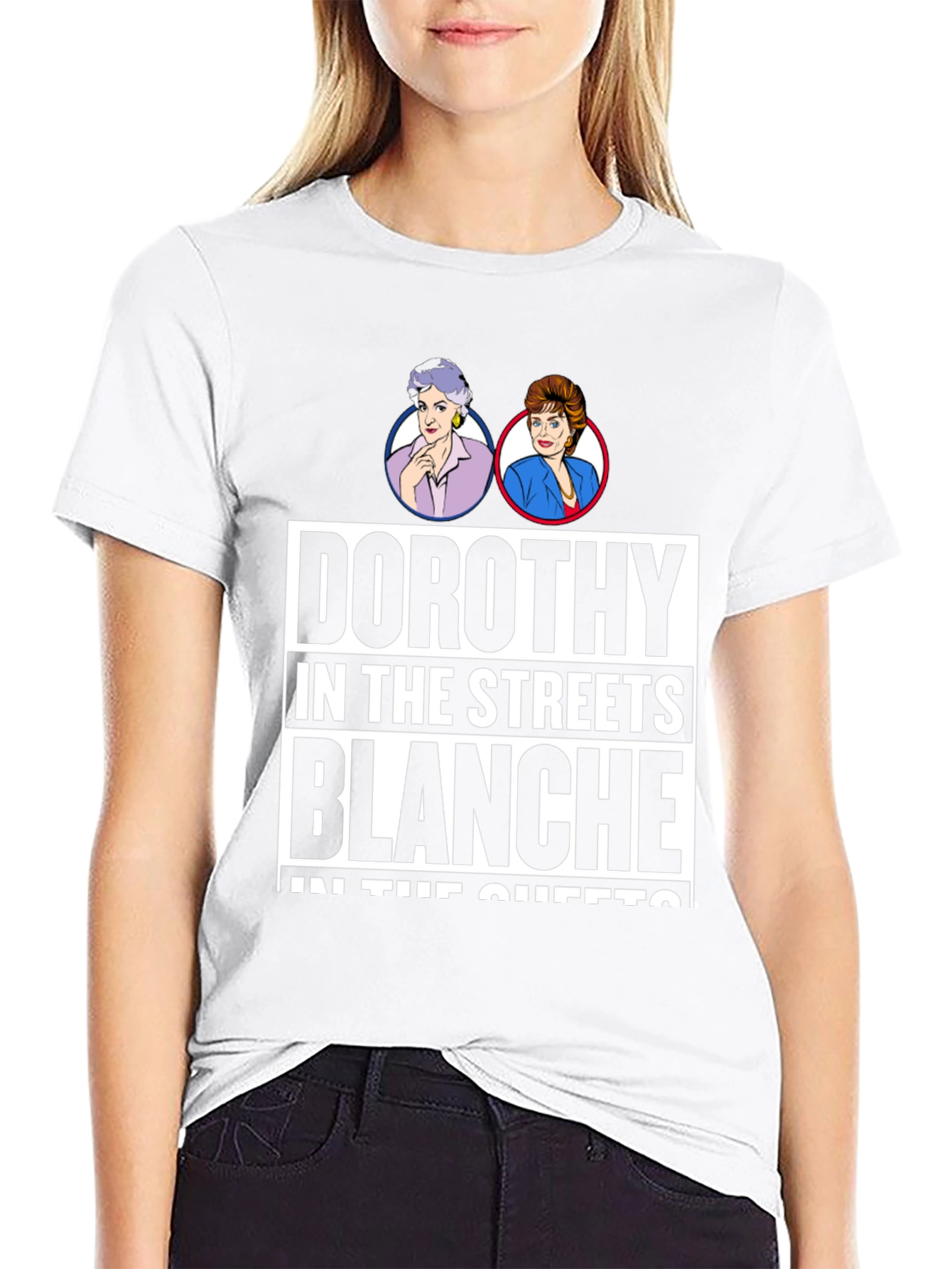 Camiseta Negra Golden Girls: Dorothy & Blanche