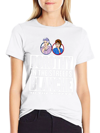 Camiseta Negra Golden Girls: Dorothy & Blanche