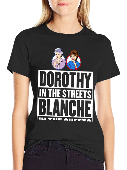 Camiseta Negra Golden Girls: Dorothy & Blanche