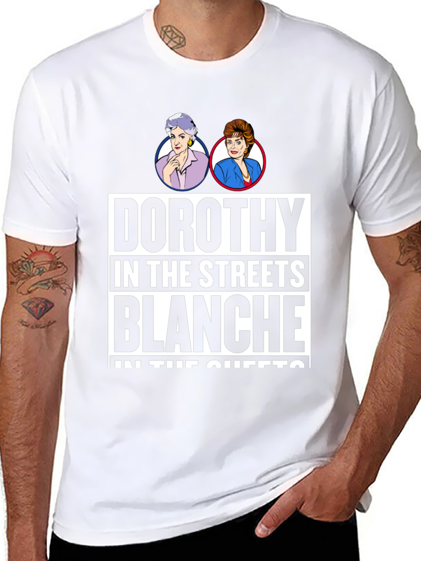 Camiseta Negra Golden Girls: Dorothy & Blanche