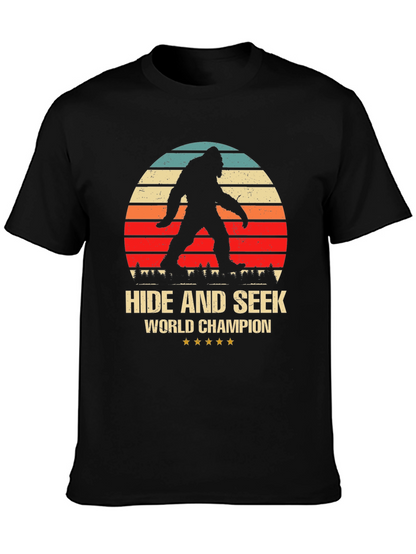 Camiseta Negra Sasquatch Campeón Escondite