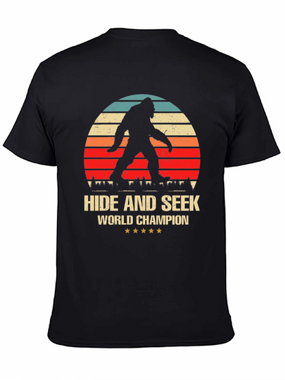 Camiseta Negra Sasquatch Campeón Escondite
