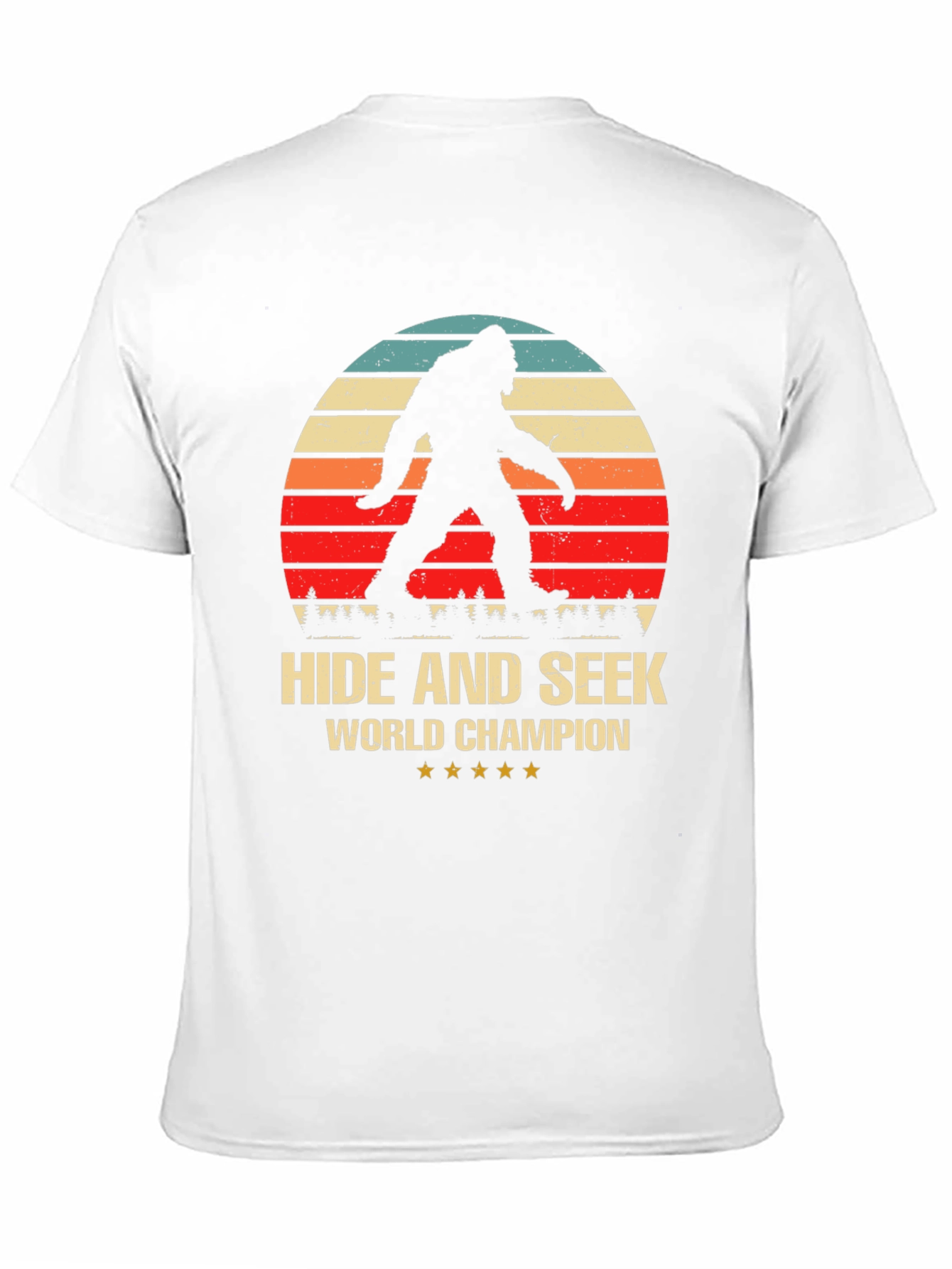 Camiseta Negra Sasquatch Campeón Escondite