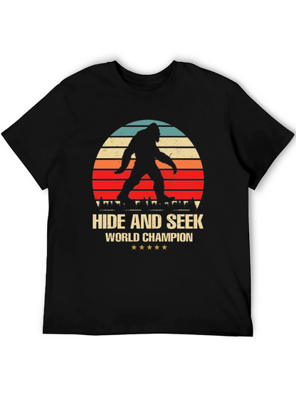 Camiseta Negra Sasquatch Campeón Escondite