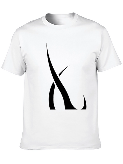 Camiseta Negra Hombre con Diseño Abstracto