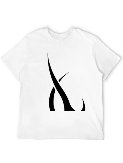 Camiseta Negra Hombre con Diseño Abstracto
