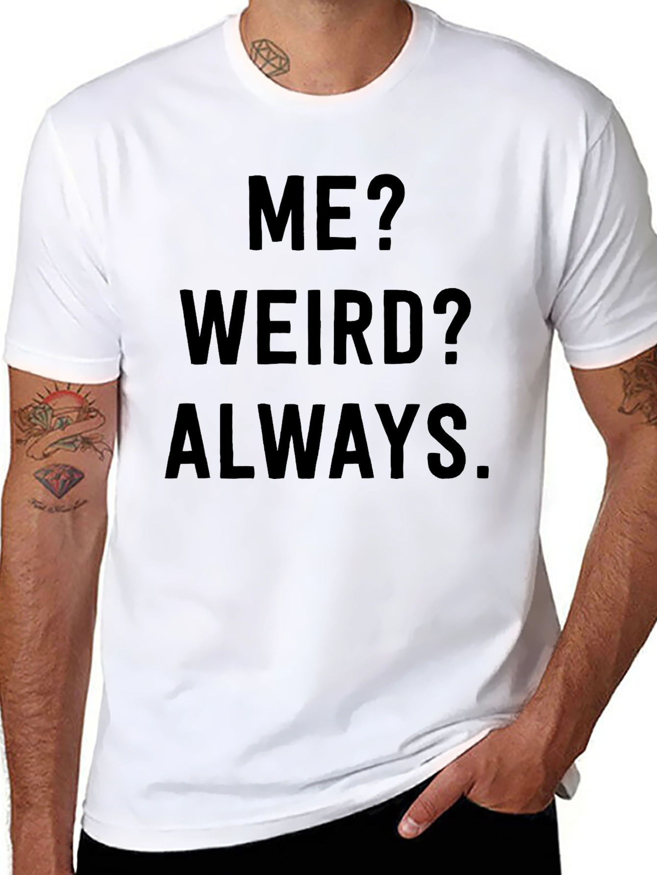 Camiseta Negra: ¿Yo? ¿Raro? Siempre.